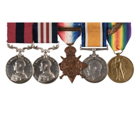 * A WWI DCM / MM group to Sergeant C.H. Steel, 18th Hussars, who although wounded himself assisted the wounded himself in exp
