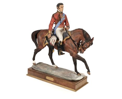 * Royal Worcester. Duke of Wellington (Famous Military Commanders Series) modelled by Bernard Winskill, matt finish glaze mou