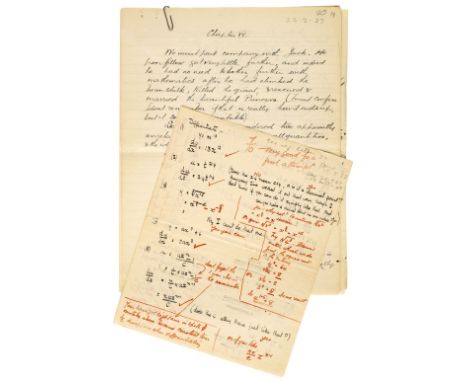 * Wallis (Barnes Neville, 1887-1979). Autograph manuscript lessons in calculus, trigonometry and physics, November 1922 to Fe