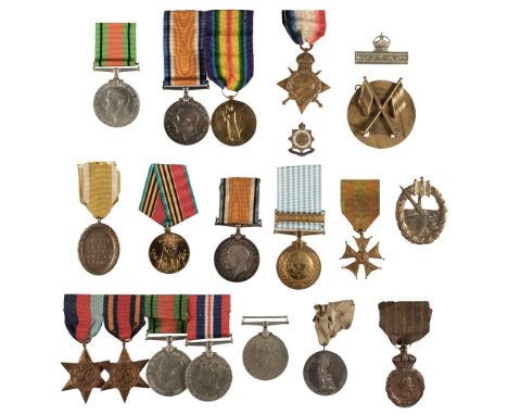 * Mixed Medals. A collection of medals, comprising 1914-15 Star (14733 Pte G. Wilder. Bedf:R.), extremely fine British War Me