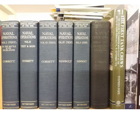 Corbett (Julian S.). Naval Operations [History of The Great War], 5 volumes, reprint editions, The Battery Press, Nashville, 