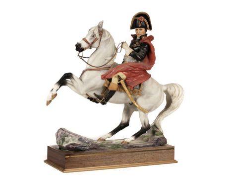 * Royal Worcester. Napoleon Bonaparte (Famous Military Commanders Series) modelled by Bernard Winskill, matt finish glaze mou