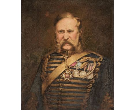 * English School. Major General C. Hodgkinson-Smith (1826-1897), C.B., Royal Artillery 1845-1896, oil on canvas, half-length 