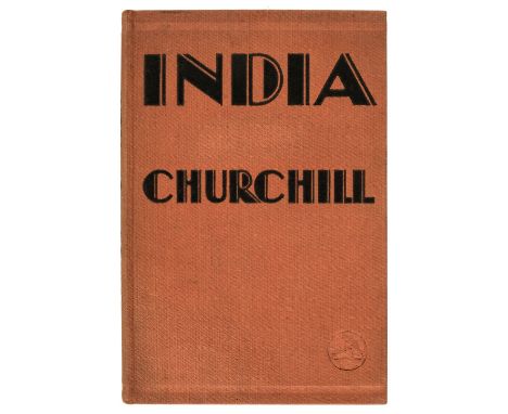 Churchill (Winston Spencer). India: Speeches and an Introduction, 1st edition, Thornton Butterworth, 1931, original orange cl