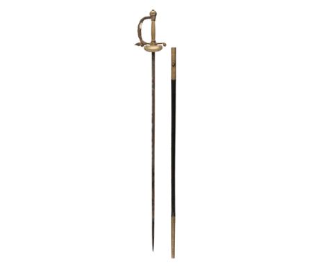 * Court Sword. A George VI Diplomatic Court Sword, the 81cm straight steel blade etched with G.VI.R. cypher and foliate scrol