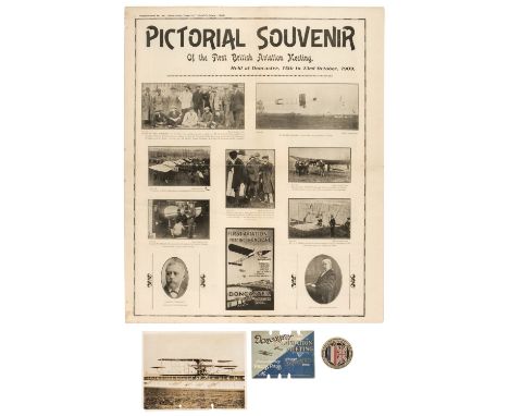 * Doncaster 1909. A rare collection of early aviation ephemera relating to the Doncaster race meeting 1909 aviation meeting, 