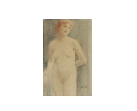 FERNAND KHNOPFF (1858-1921)Étude de femme signed 'Fernand Khnopff' (lower right)pastel and pencil on paper16.6 x 10.4cm (6 9/