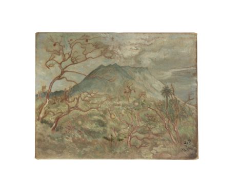 LÉONARD TSUGUHARU FOUJITA (1886-1968)Sakurajima signed and dated 'Foujita 1935' and further signed and inscribed in Japanese 