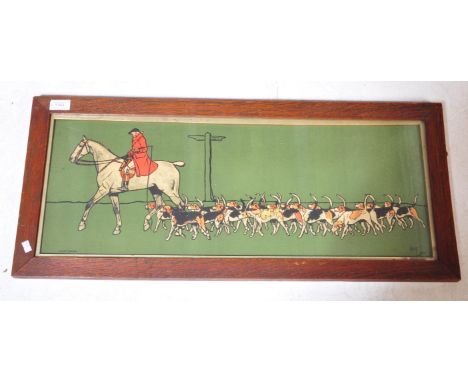 Cecil Aldin&nbsp;1870 – 1935 - Vintage 20th Century signed print of a Hunting Scene. Depicting a gentleman on horse back with