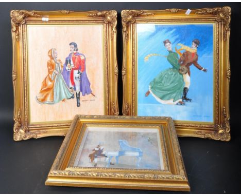 A collection of three vintage 20th Century&nbsp;Anthony N Carder (Bristol Savages 20th/21st century British school) - Baroque