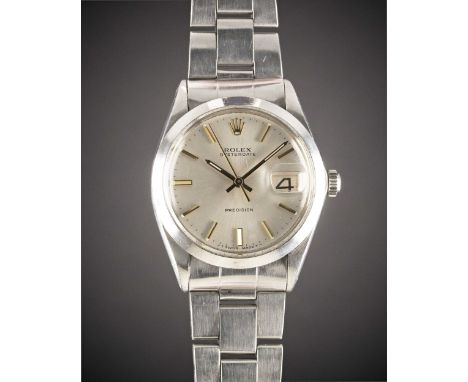 A GENTLEMAN'S STAINLESS STEEL ROLEX OYSTERDATE PRECISION BRACELET WATCHDATED 1970, REF. 6694 PURCHASED FROM THE NAAFI (BRITIS