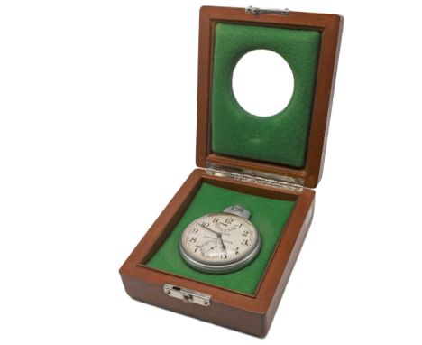 A HAMILTON LANCASTER PA U.S.A. "MODEL 22" DECK CHRONOMETER WATCH CIRCA 1943, WITH 48 HOUR UP & DOWN INDICATOR, IN ORIGINAL FI