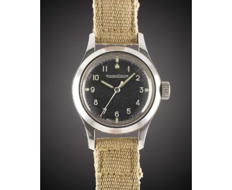 A RARE GENTLEMAN'S STAINLESS STEEL ROYAL AUSTRALIAN AIR FORCE JAEGER LECOULTRE MARK 11 PILOTS WRIST WATCHCIRCA 1940sMovement:
