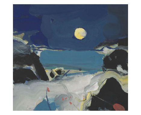  JAMES DOWNIE ROBERTSON NIGHT BEACH Signed lower right, signed and inscribed with title verso, gouache  33.5cm x 36.5cm (13.2