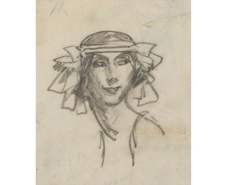  MARGARET MORRIS (SCOTTISH 1891-1980) HEAD OF A DANCER - 1917 Pencil 11.75cm x 10cm (4.75in x 4in) Cyril Gerber Fine Art, Gla