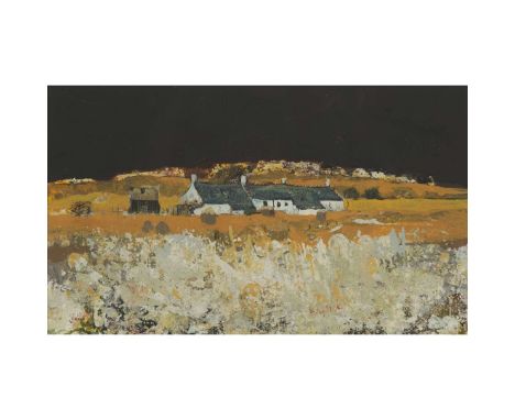  GORDON HOPE WYLLIE KILHOUSLAND, KINTYRE Gouache  11.5cm x 19.25cm (4.5in x 7.75in) Compass Gallery, Glasgow, Christmas Exhib