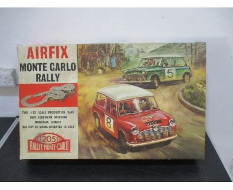 A boxed Airfix Monte Carlo 1:32 scale Scalextric motor racing set