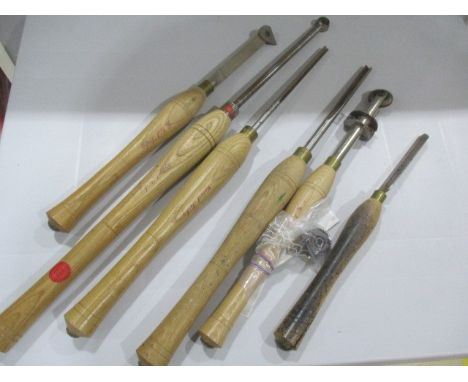 A collection of 6 Robert Sorby woodworking tools/chisels