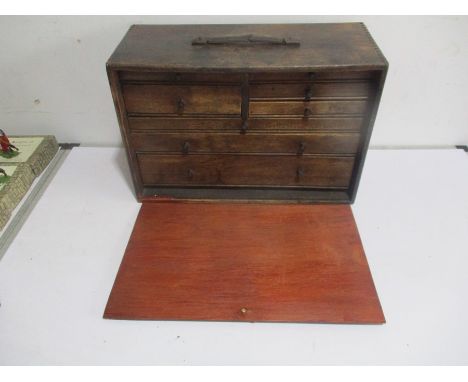 An eight drawer vintage tool chest (replacement front panel)