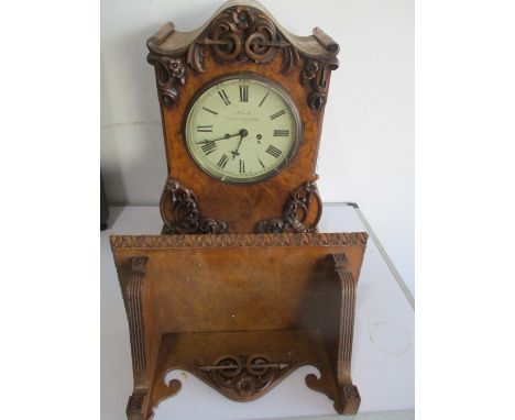 A walnut bracket clock with original bracket, the painted dial signed "Rich, Worcester ( Thomas). Chain driven fusee movement