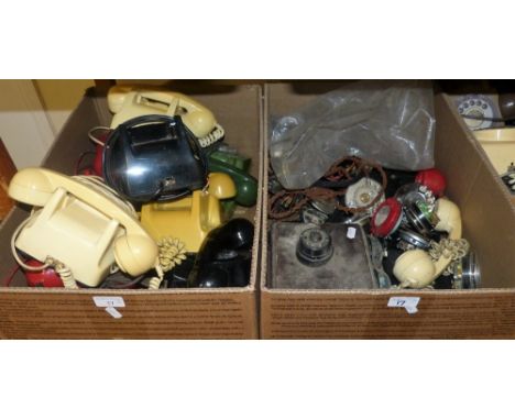 Vintage telephones with associated accessories (2)