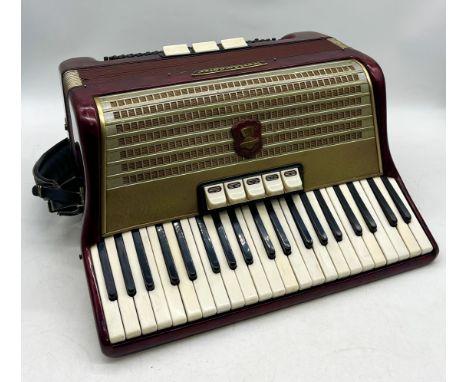 A vintage Weltmeister piano accordion 