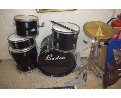 BOSTON FIVE DRUM KIT WITH CYMBALS, FOOT PEDAL AND ACCESSORIES