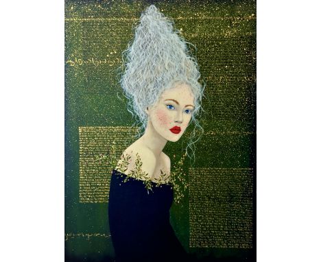 Mary Noga, "Aurora", unframed acrylic on canvas, 121 x 91cm, 2021. Aurora - Favorite central composition. Aurora is derived f