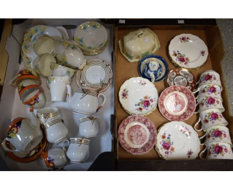 Tableware - an Art Deco Windsor bachelors tea service; others, Wellington China, Royal Victoria, Noritake, etc.; quantity