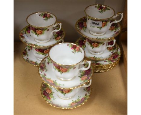 A Royal Albert Old Country Roses eighteen piece tea service