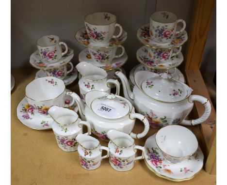 Royal Crown Derby posies tea service inc two teapots, cups, side plates etc all first quality qty