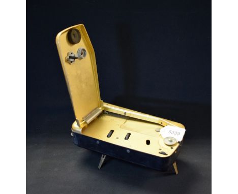 A Baird novelty kitsch portable compact folding record player, Wondergram, a Camp Bird Product, 22cm x 11cm
