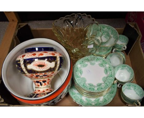 Ceramics - an Allertons tea service; a Myott jardiniere; Arthur Woods vase; etc.