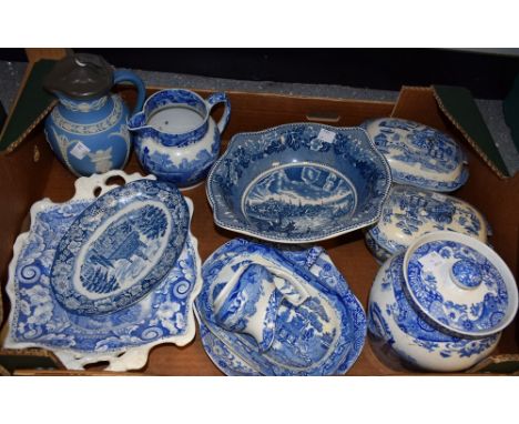 Ceramics - blue and white, Historic America; Spode; etc.