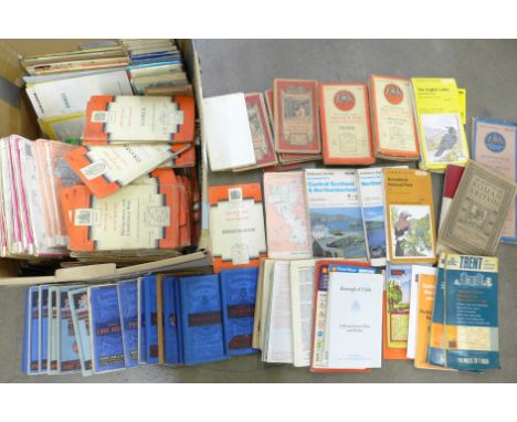 A box of Ordnance Survey and St. Bartholomew's maps and other travel maps, etc., 1912 onwards **PLEASE NOTE THIS LOT IS NOT E