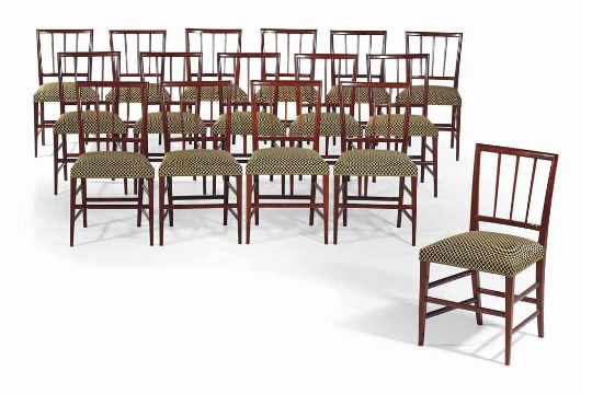 Suite De Seize Chaises De Salle A Manger Neoclassique Danemark