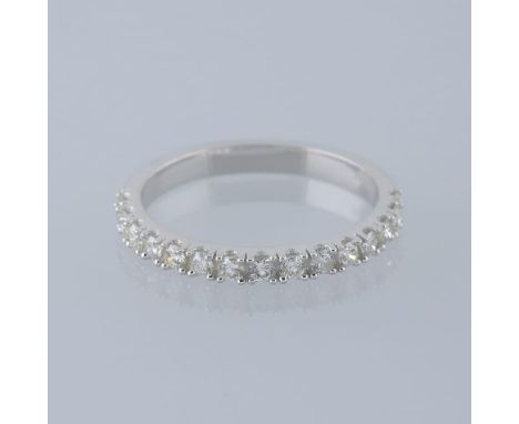 0.45 Carat Diamond Half Eternity Ring Weight:Â&nbsp;2.4 grams Size:Â&nbsp;L Band Width:Â&nbsp;2.5mm Total Diamond Carat Weigh