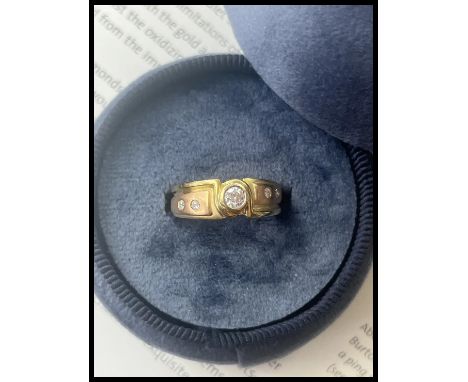 Vintage 14K Yellow & Pink Gold Diamond Band.          Metal: 14K Yellow Gold  Weight:5 grams Diamond: Approximately 0.20 cts 