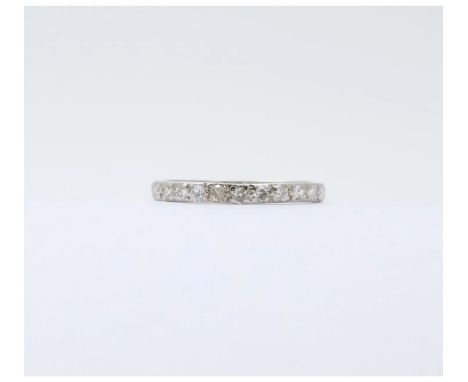 Art Deco Diamond Eternity 18K White Gold Ring          Stones: Diamonds ( 25 diamonds at approx. 0.05 carats each)  Metal: 18