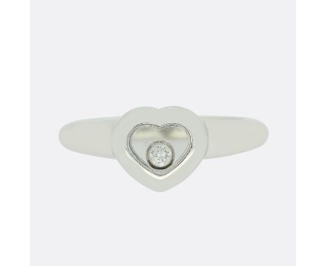 Chopard Happy Diamonds Heart Ring.                     Weight:Â&nbsp;5.7Â&nbsp;grams Size:Â&nbsp;I (48) Face Dimensions:Â&nbs