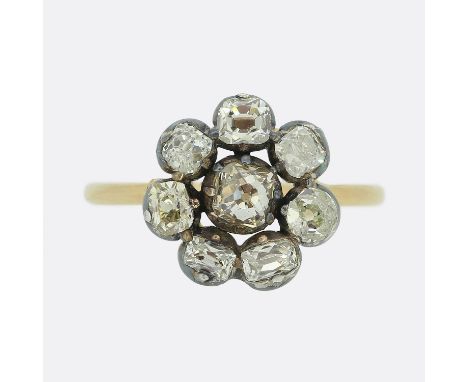 Victorian Diamond Cluster Ring Weight:Â&nbsp;2.9 grams Size:Â&nbsp;L (52) Band Width:Â&nbsp;1mm Face Dimensions:Â&nbsp;12mm C
