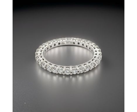Maya Lianna 1.03 Cttw Diamond Eternity Band.           Maya Lianna Eternity Band Ring, 30 Round Diamond 1.03 cttw H-I SI1-SI2