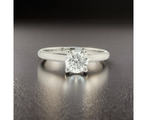 14K White Gold .80 Ct Solitaire Diamond Ring.                     Solitaire Ring, 1 Round Diamond 0.80 ct G SI3 EGL ISREAL, 1