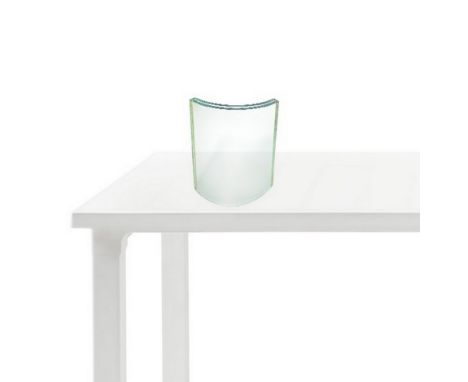 In shades of light green. Composed of two sheets of glass placed side by side.  24 cm x 17 cm   Studio Fontana Arte   60's  