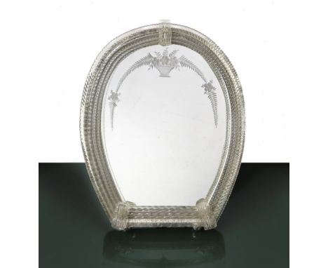 With internal lighting.  50 cm x 38 cm   Barovier e Toso (attribuito a)   XX Century  