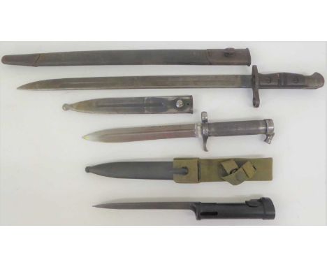 A Remington 1913 Pattern Bayonet, the blade ricasso stamped with maker's name, issue date for April 1917, broad arrow over cr