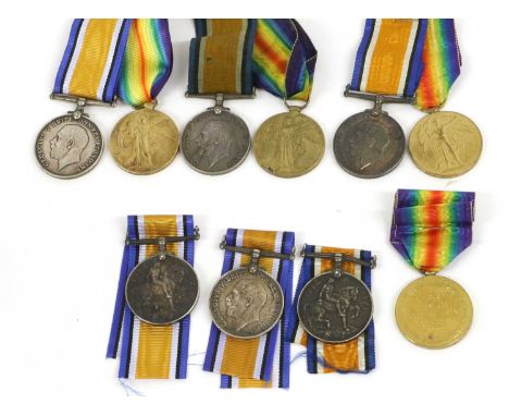 Three First World War Pairs, each comprising British War Medal and Victory Medal, awarded to:- 4755 PTE.B.JOHNSON, CAMB.R.; T