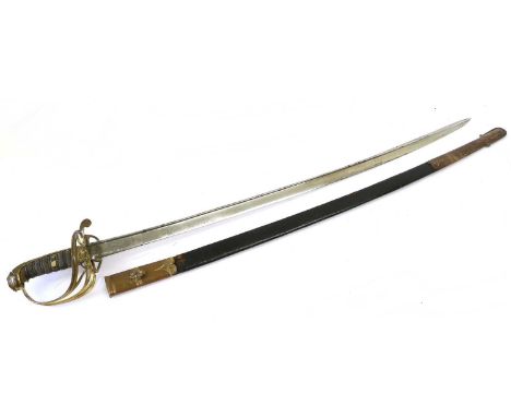 A Victorian 1822 Pattern Infantry Officer's Sword by Vernon &amp; Co., 4 Charing Cross, London, the 82cm pipe back steel blad
