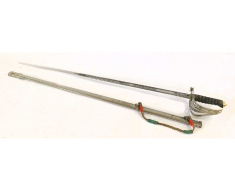 A George V 1827 Pattern Rifle Regiments Officer's Sword by Wilkinson Sword Co.Ltd., London, 82cm fullered steel blade etched 