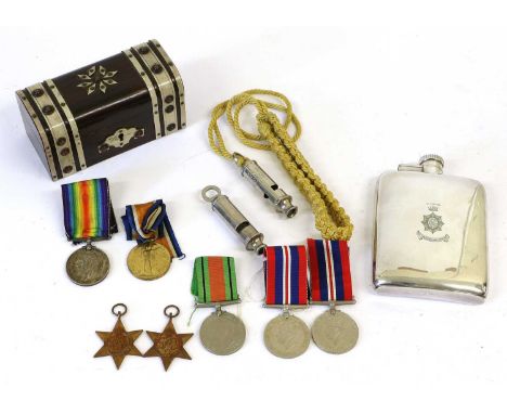 A First World War Pair, comprising British War Medal and Victory Medal, awarded to 32-702 PTE.G.BRADLEY, NORTH'D FUS., five S